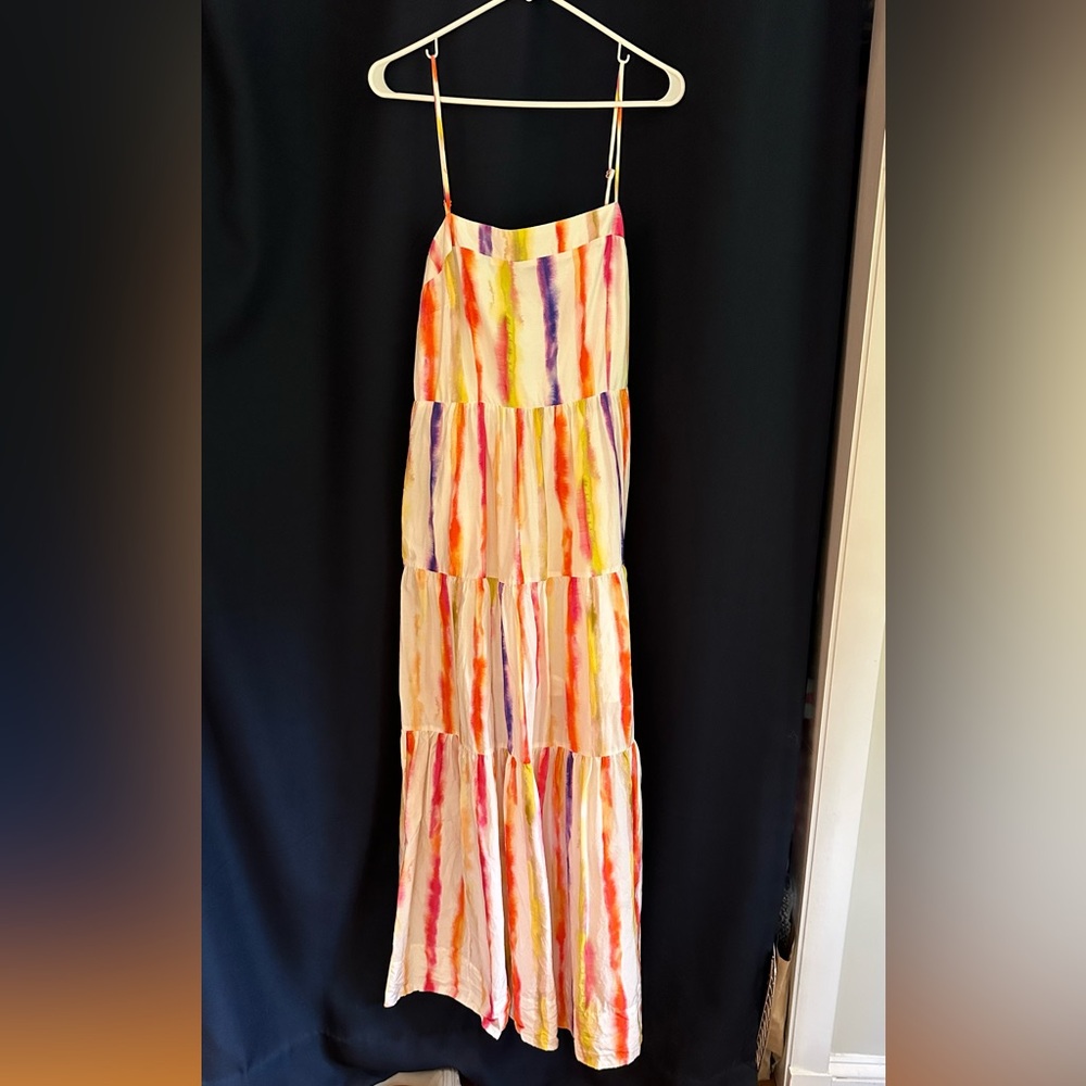 Nicholas Kerala Fully Lined Multi-Color Stripes Maxi Dress 10 - Picture 6 of 7